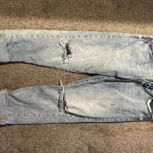PacSun Light Blue Slim Straight Distressed Jeans